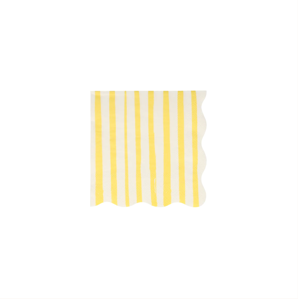 Servilleta amarilla striped / 16 uds.