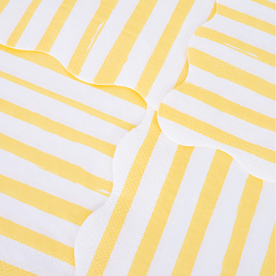Yellow striped napkin / 16 pcs.