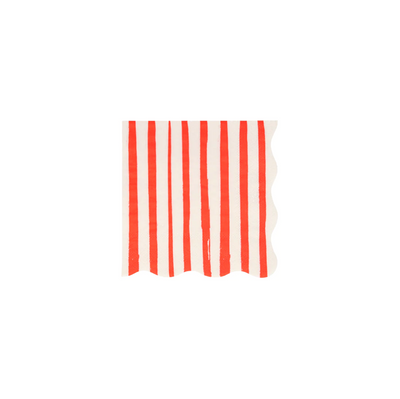 Servilleta rojo striped / 16 uds.