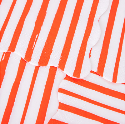 Red striped napkin / 16 pcs.