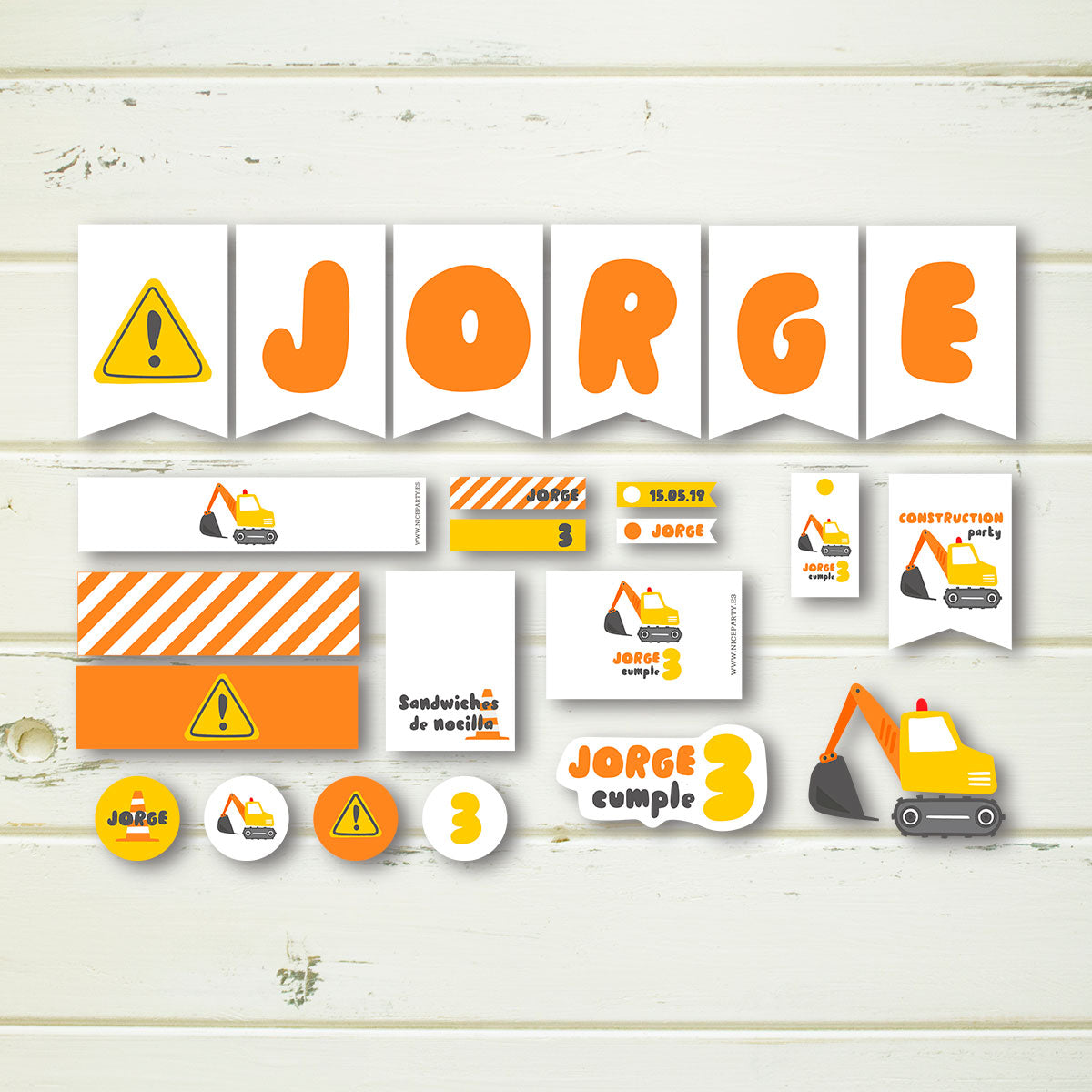 Construction printable pack