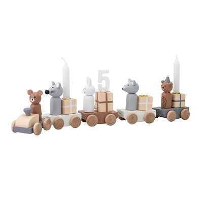 Wooden birthday decoration animals