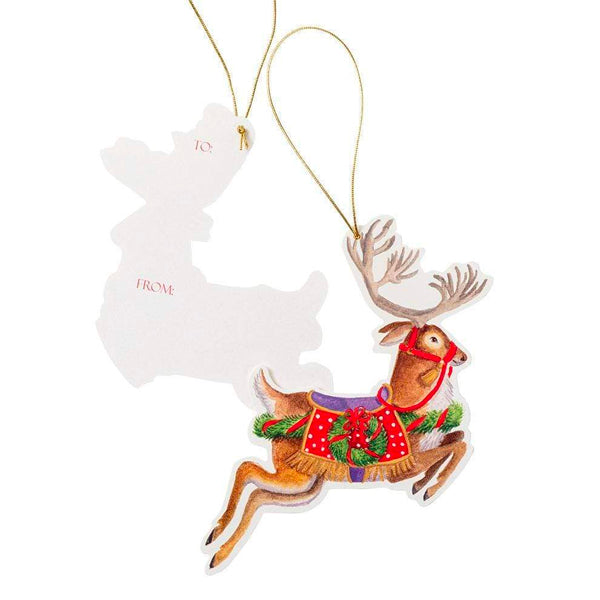 Christmas reindeer label / 4 pcs.