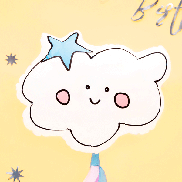 cute cloud mylar balloon