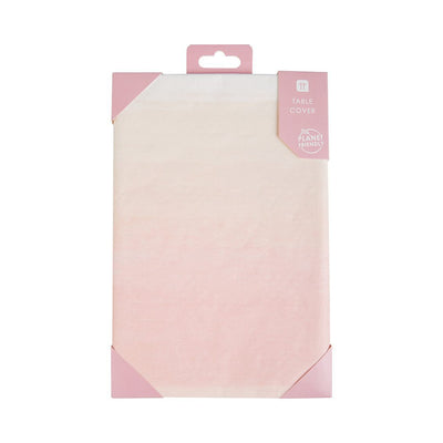 Toalha de mesa de papel degradado cor-de-rosa