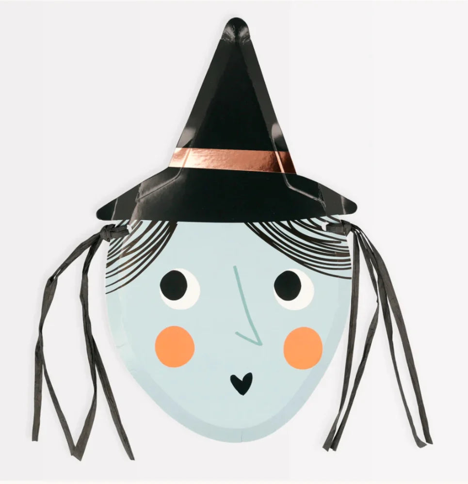 Halloween witch plate / 8 pcs.