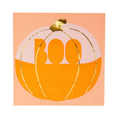 Servilleta Halloween calabaza Boo / 16 uds.