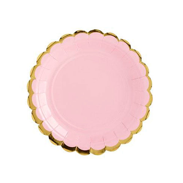 Hot pink gold plate / 6 pcs.