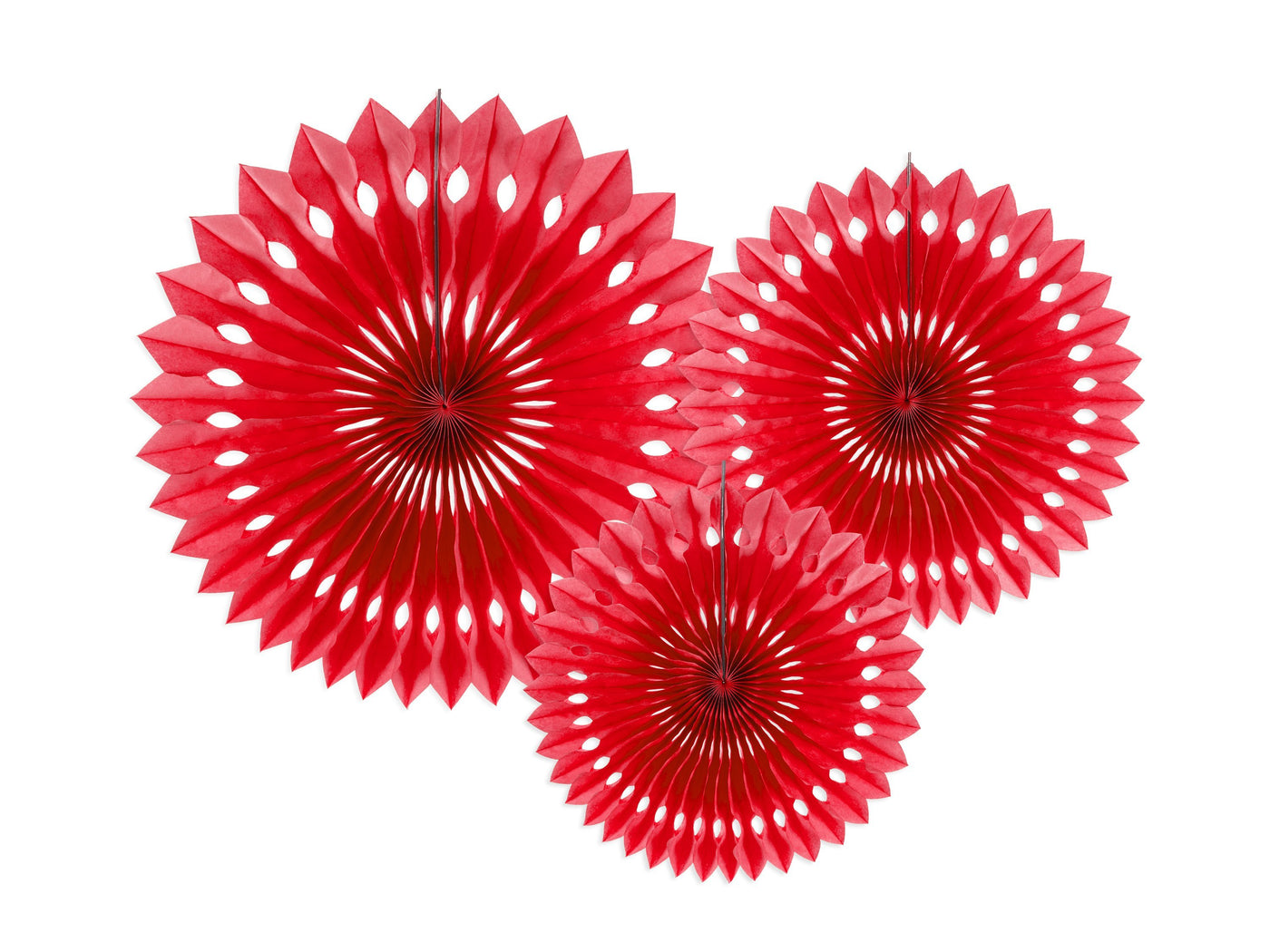 Red die-cut silk fans kit