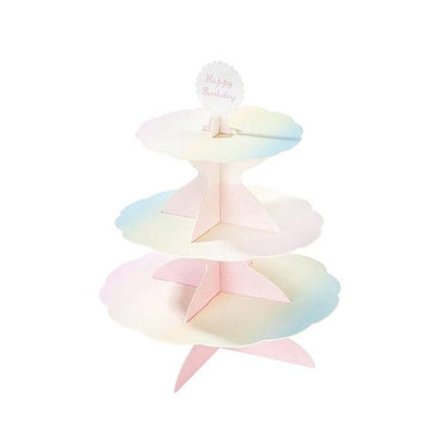 Cardboard stand pastel colors