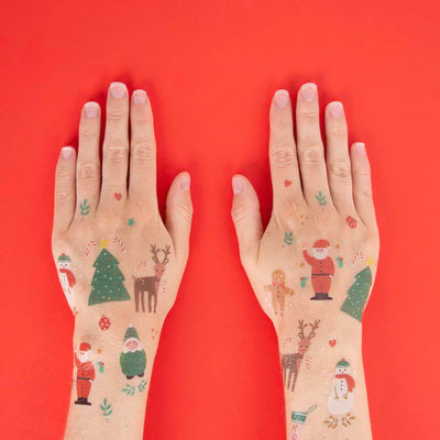 Temporary tattoo Christmas motifs