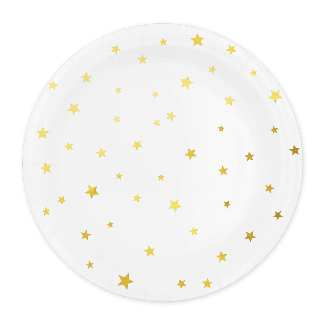 Platos estrellas doradas basic / 6 uds.