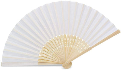White paper and bamboo fan