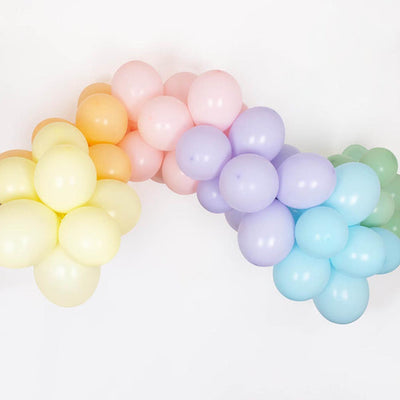 Eco mix powdered pastel balloons / 10 pcs.