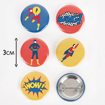 Emblemas de super-heróis / 4 peças.