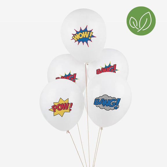Eco mix superhero balloons / 5 pcs.