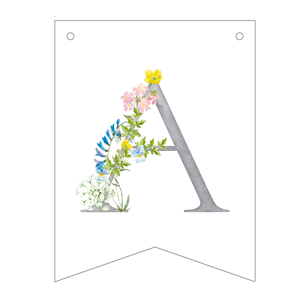 Carta A flores da primavera