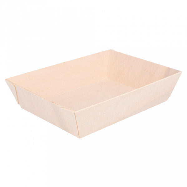 Low rectangular wooden box