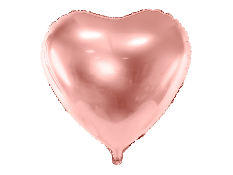 Rose gold heart Mylar balloon