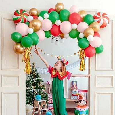 Kit DIY grinalda de balões Candy Christmas 