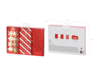 DIY Red and Gold Advent Calendar Kit