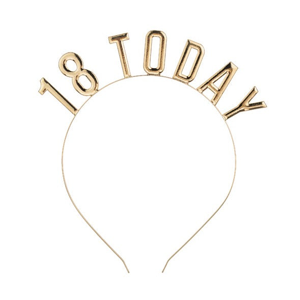 Gold headband 18 today
