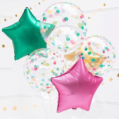 Transparent Bubble balloon with pastel polka dots