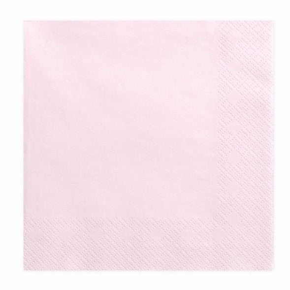 Basic powder pink napkins / 20 pcs.
