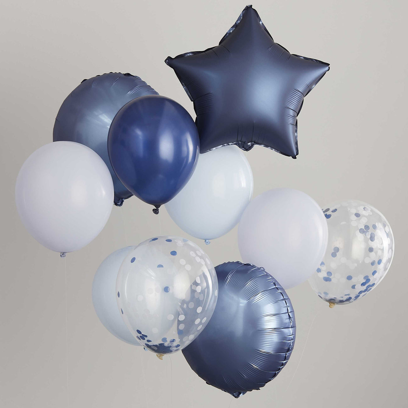 Bouquet NAVY balloons inflated with helium