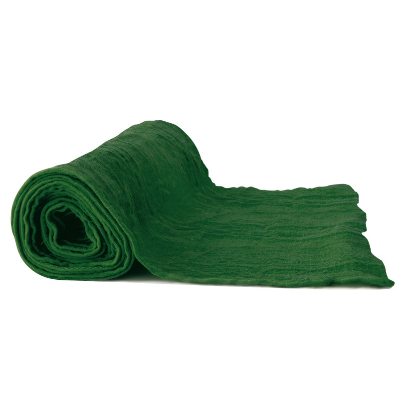 Caminho de mesa de algodão verde folha