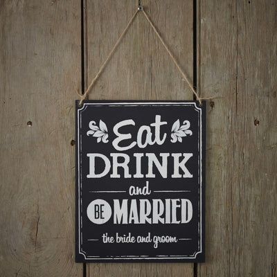 Cartel boda "Eat Drink & Married" - La Fiesta de Olivia - 2