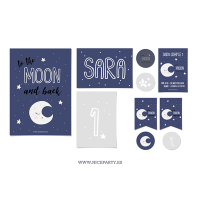 Printable pack To the moon and back