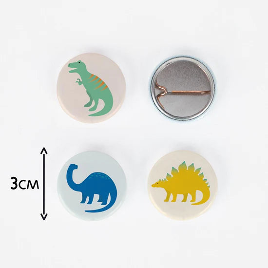 Baby Dino badges pastel colors / 4 pcs.