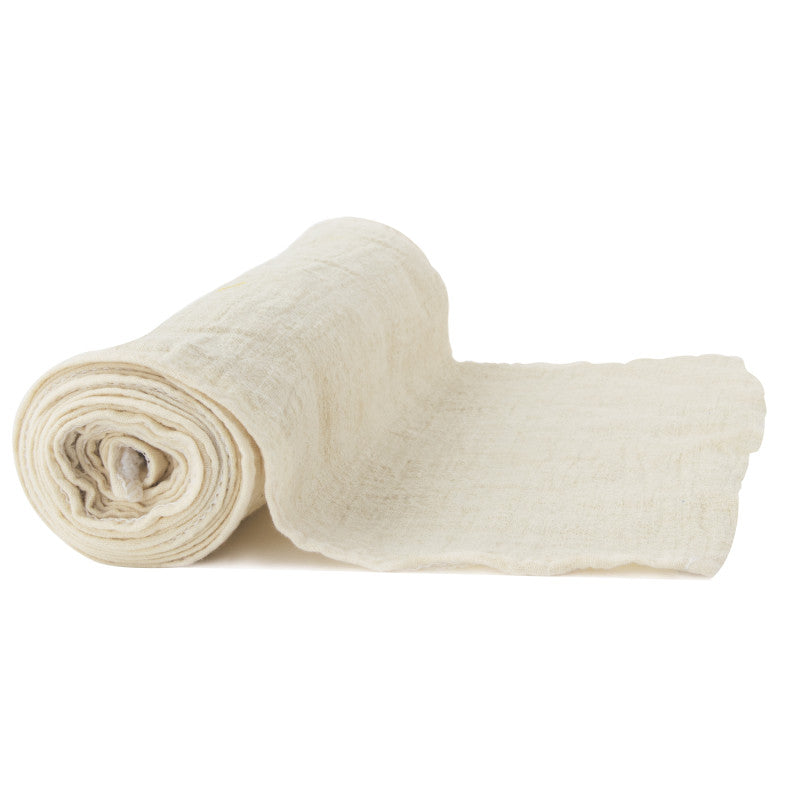 Caminho de mesa em algodão marfim em pó
