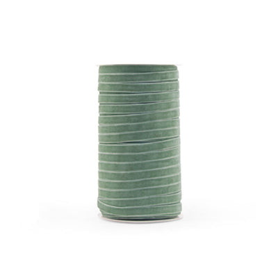 Powdered green velvet ribbon / 1 mt.