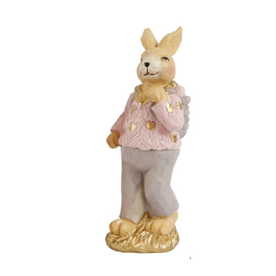 Decorative figure bunnies and flowers