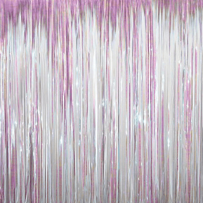Foil curtain iridescent photocall