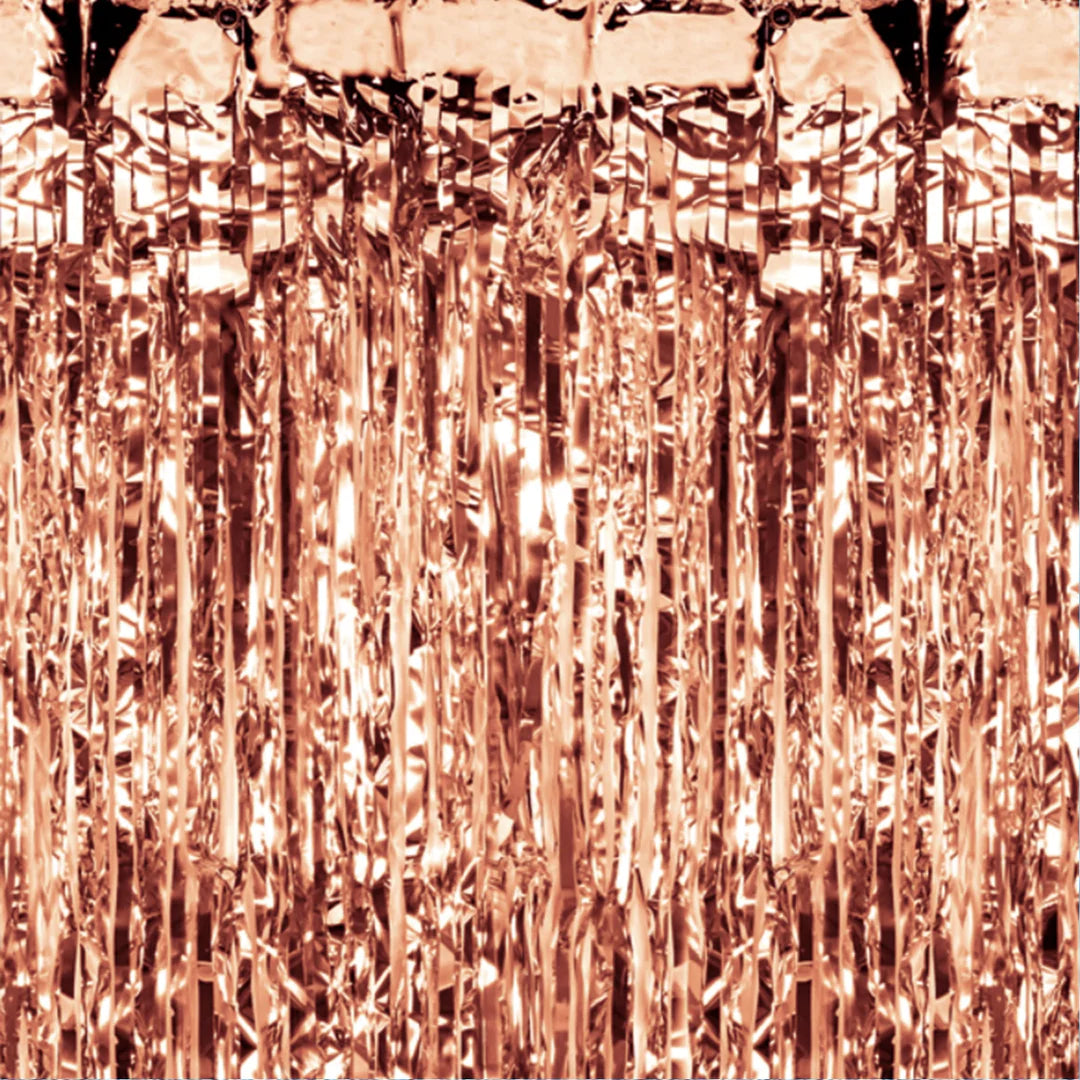 Fondo photocall cortina rose gold brillo