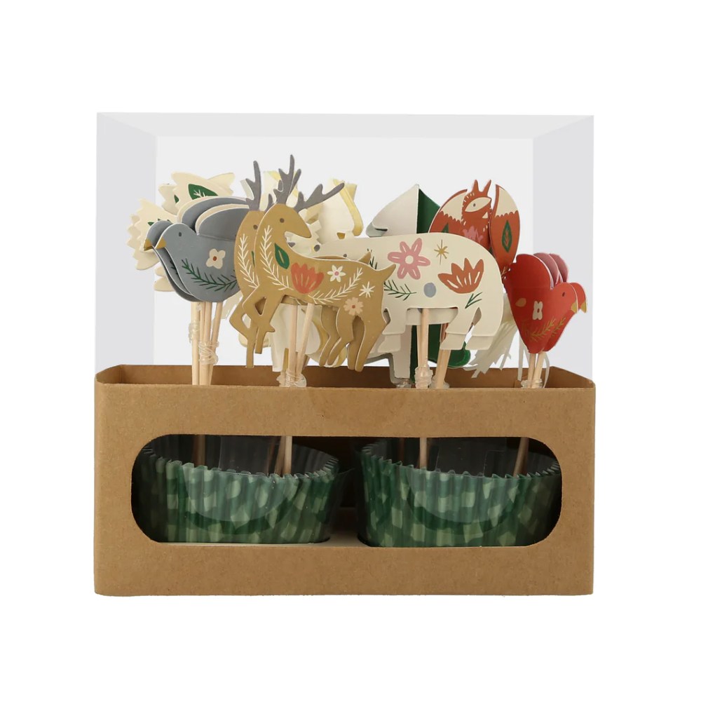 Boho forest cupcake kit