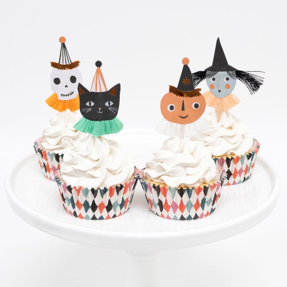Kit de Cupcake Bolo Vintage de Halloween