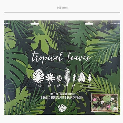 Tropical leaves to decorate / 21 pcs.