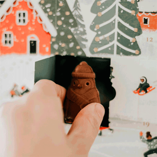 Figuras de Natal de Chocolate do Calendário do Advento