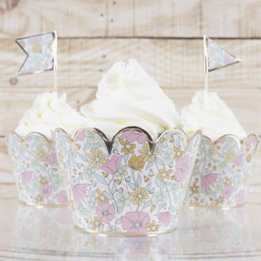 20 Caissettes à Cupcake - Liberty Rose Gold - Jour de Fête