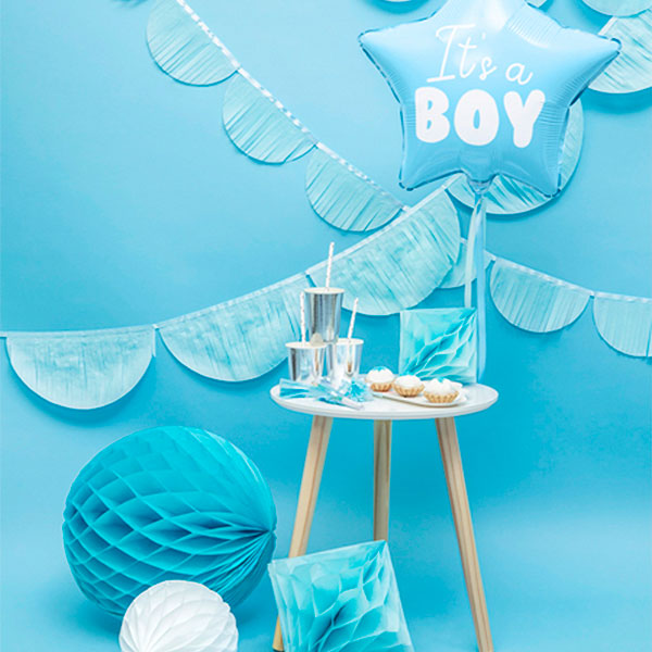 Blue tassel blowouts / 6 pcs.