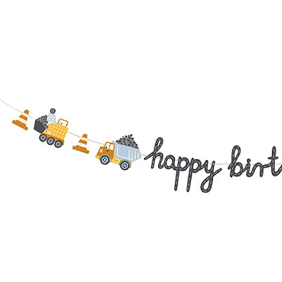 Happy Birthday construction garland
