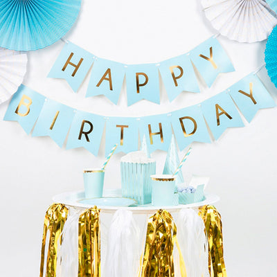 Grinalda Happy Birthday azul basic