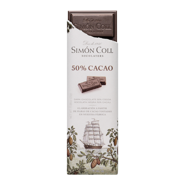 Barra de chocolate individual 50% cacau