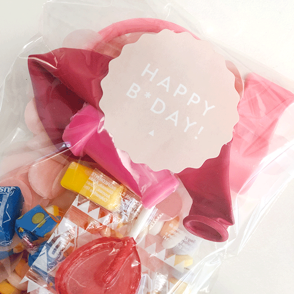 Pink Bday gift and candy bag