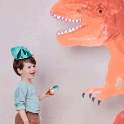 Chapéu dinossauros coloridos vintage