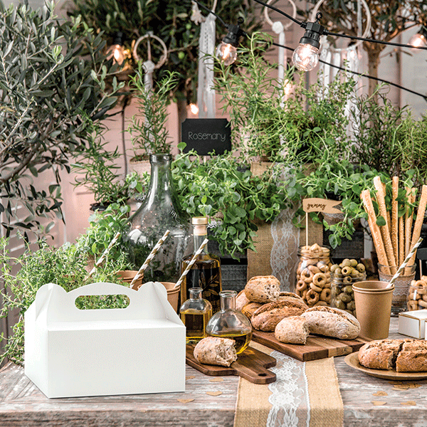 Caja Picnic blanca / 10 uds.
